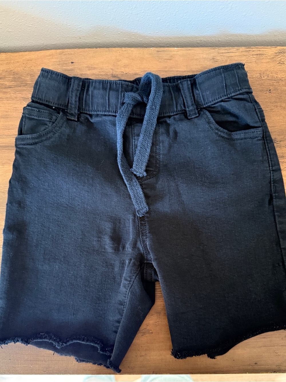 Little Bipsy Black Drawstring Denim Shorts